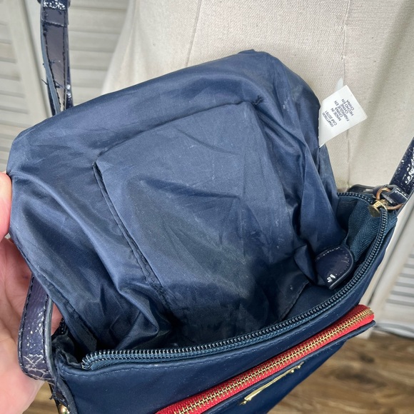 TOMMY HILFIGER Crossbody Bag Navy Blue w Red Accents-OS - Picture 8 of 10